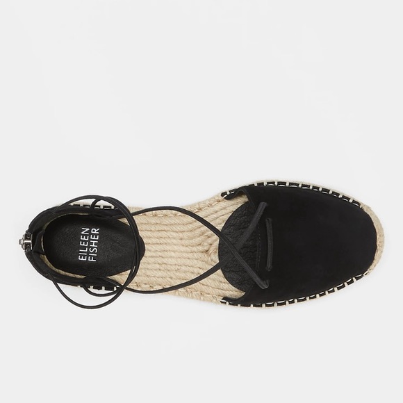 (NWOT) Eileen Fisher Lace Leather Espadrille Sandals Size 6.5 - Picture 3 of 11